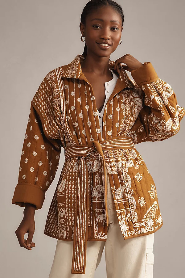 By Anthropologie Embellished Quilted Jacket | Anthropologie (US)