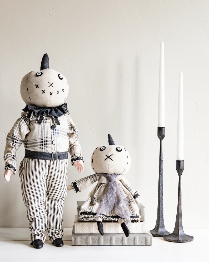 Pumpkin Head Doll Set  Halloween Decor  Halloween  Fall  - Etsy | Etsy (US)