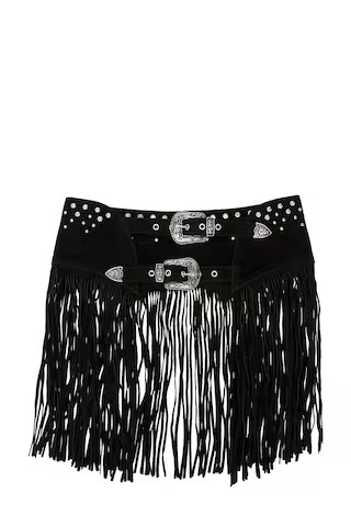 Fringe Studded Belt in Black | Revolve Clothing (Global)