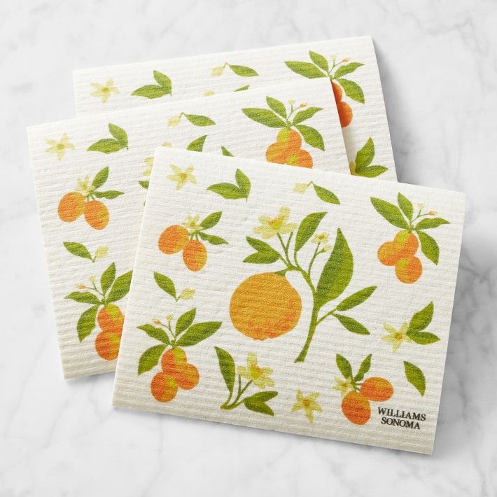 Citrus Sponge Dishcloths, Set of 3 | Williams-Sonoma