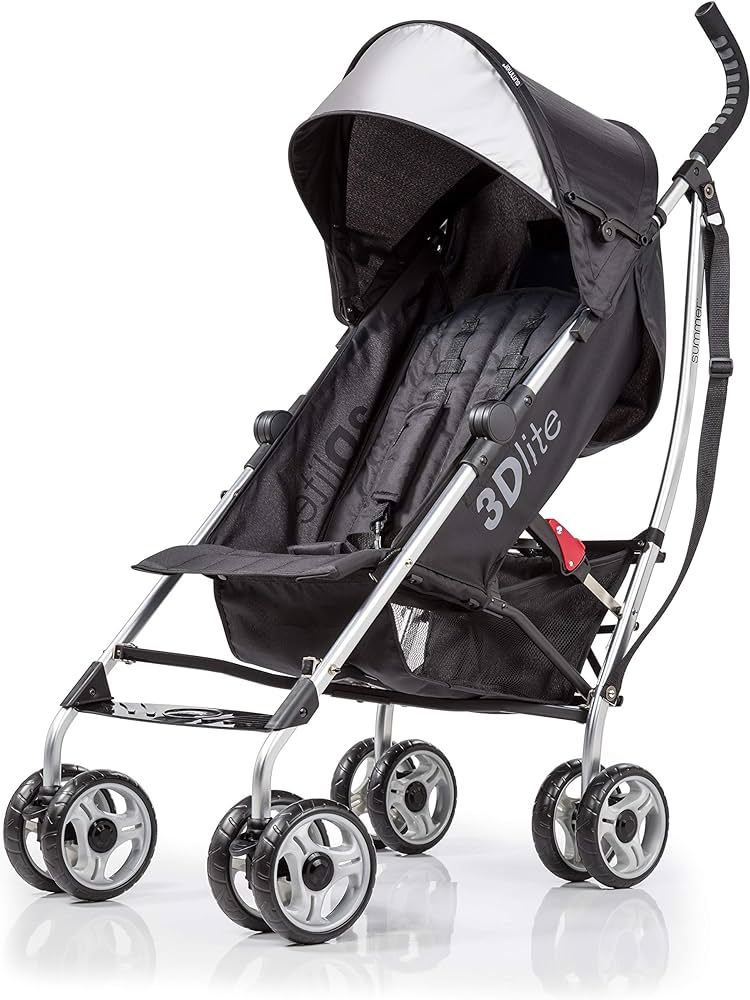 Summer Infant 3Dlite Convenience Stroller, Black – Lightweight, with Aluminum Frame, Large Seat... | Amazon (US)