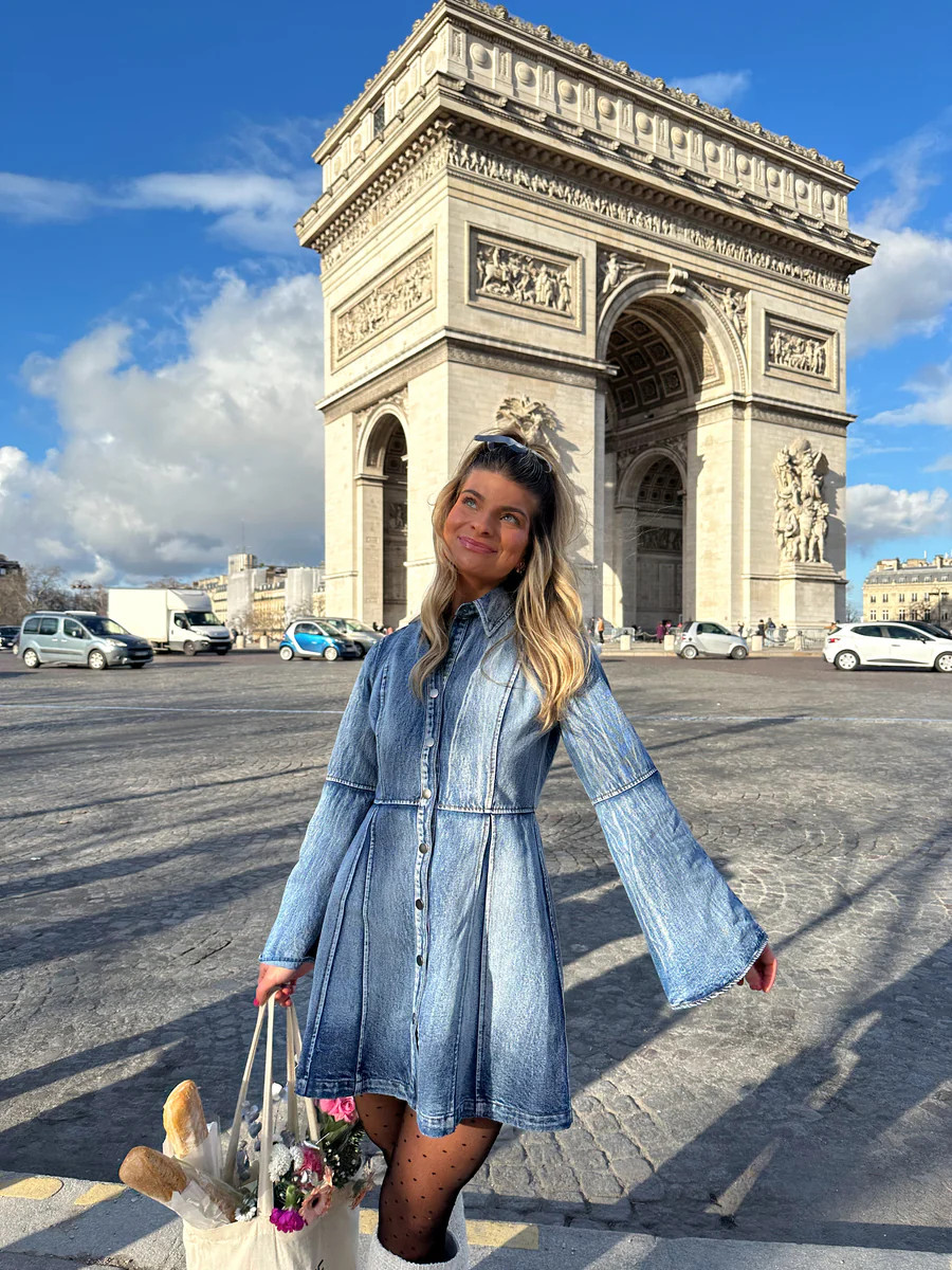 Chateau Denim Mini Dress | Ave + Liv Boutique