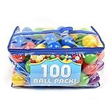 Sunny Days Entertainment 100 Count Multi Colored Play Balls – Phthalate and BPA Free Non-Toxic Crush | Amazon (US)