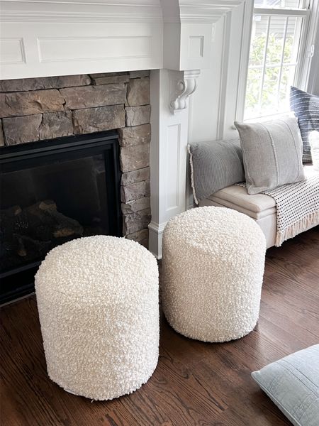 These boucle ottomans are so good! They also come in gray. Affordable and the coziest spot to put up your feet!

#LTKSeasonal #LTKStyleTip #LTKHome