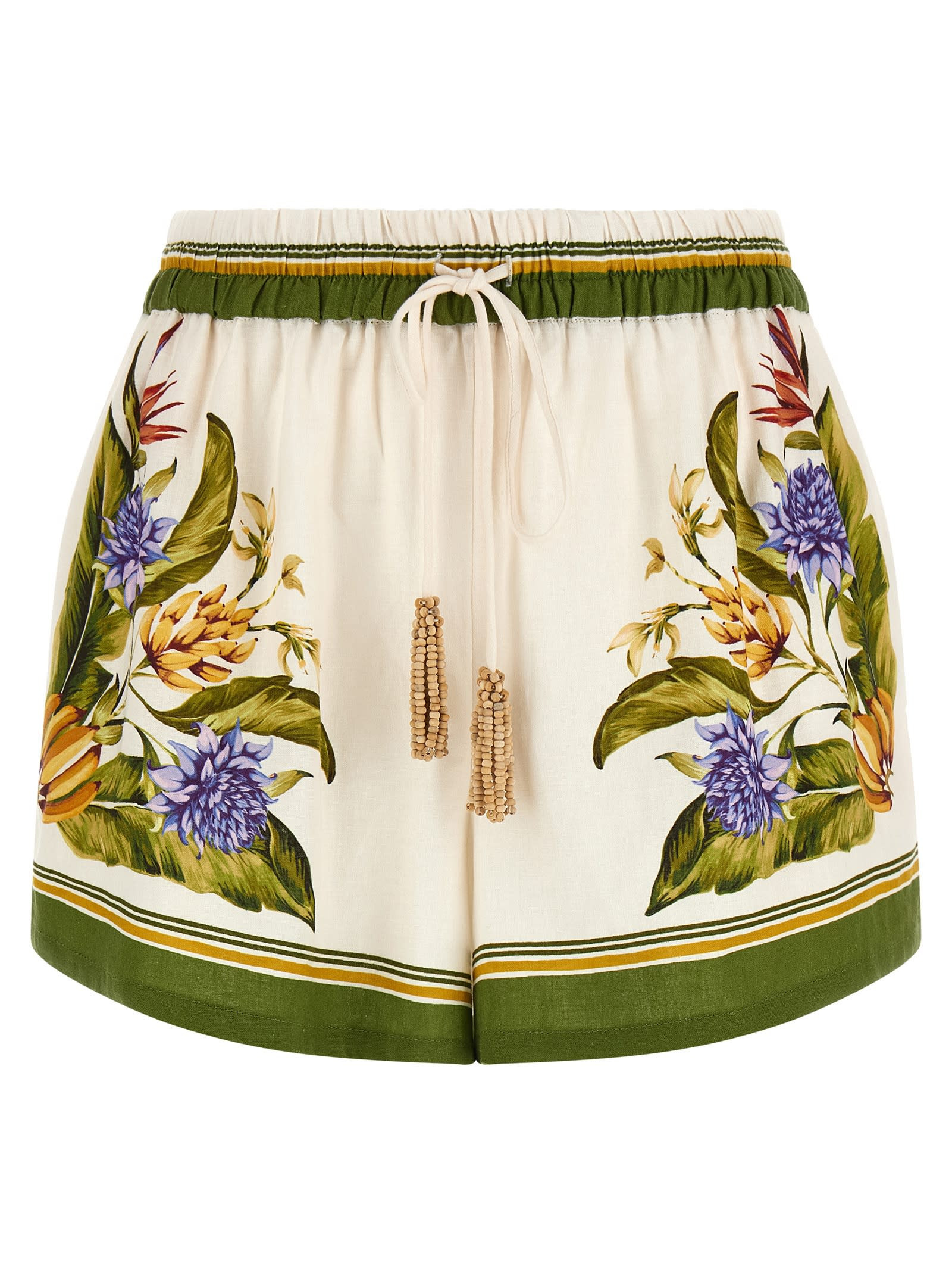 Farm Rio sand Tropical Scarf Shorts | Italist.com US