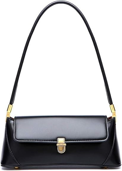 Small Clutch Shoulder Bag for Women Leather Mini Tote Handbag Purse with Buckle Closure | Amazon (US)