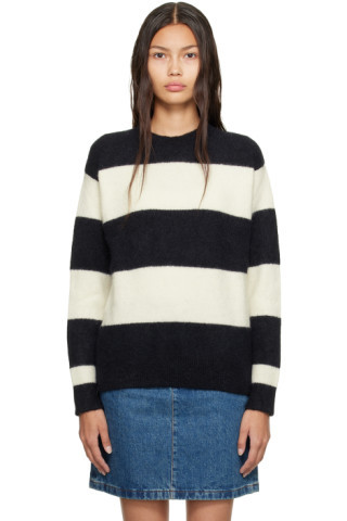 White & Black Suzie Sweater | SSENSE
