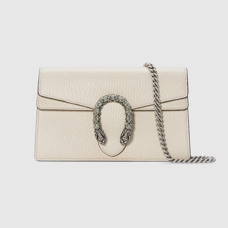 GUCCI Dionysus Super Mini Bag, White, Leather | Gucci (US)