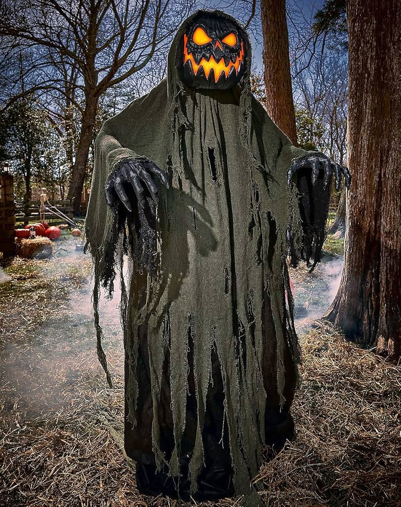Spirit Halloween 6 Ft Night Terror Animatronic, Scary Animated Decor, Head Motions, LED Eyes, Mul... | Amazon (US)