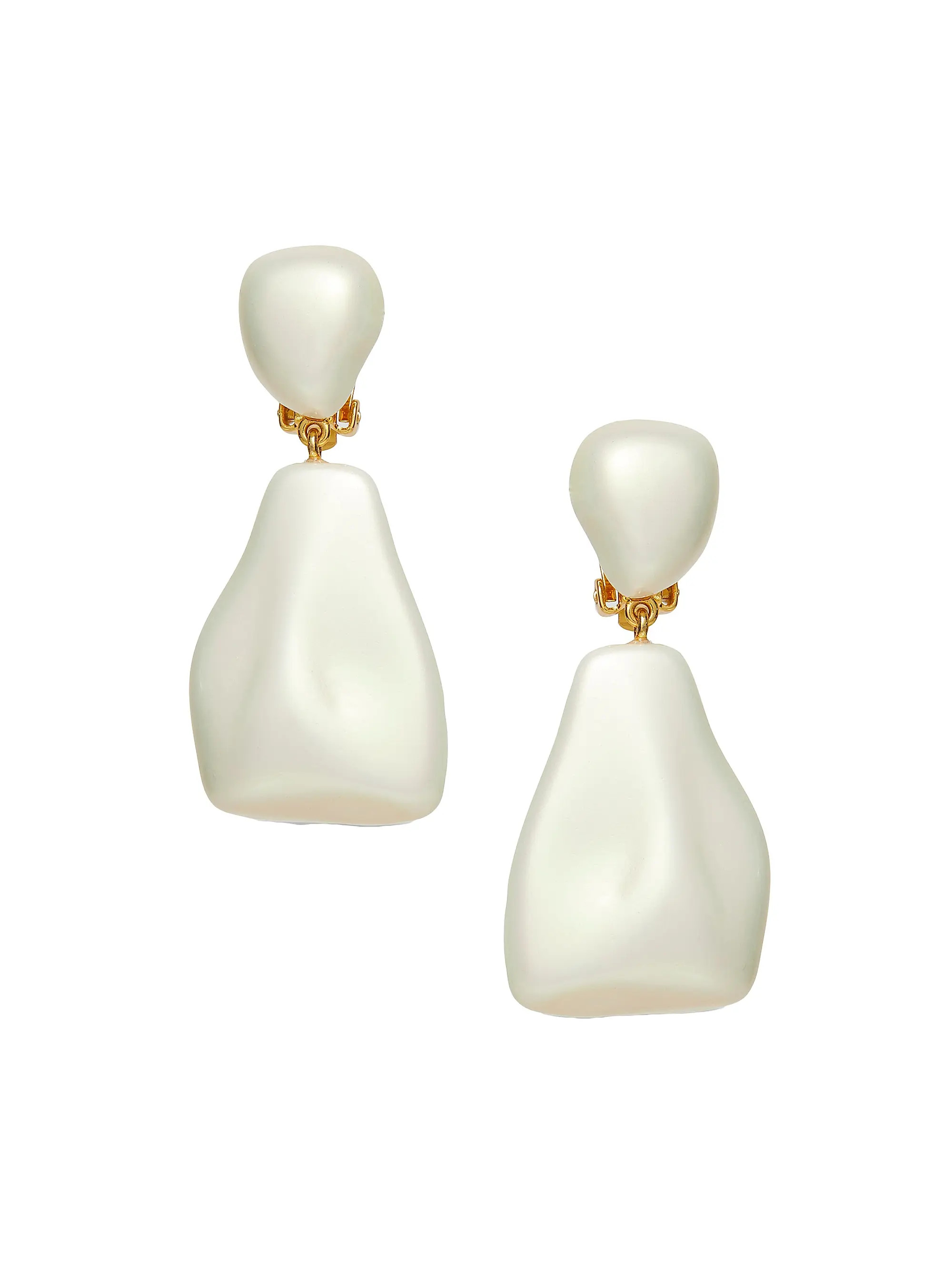 Shop Lele Sadoughi Wilma Goldtone &amp; Imitation Pearl Drop Earrings | Saks Fifth Avenue | Saks Fifth Avenue