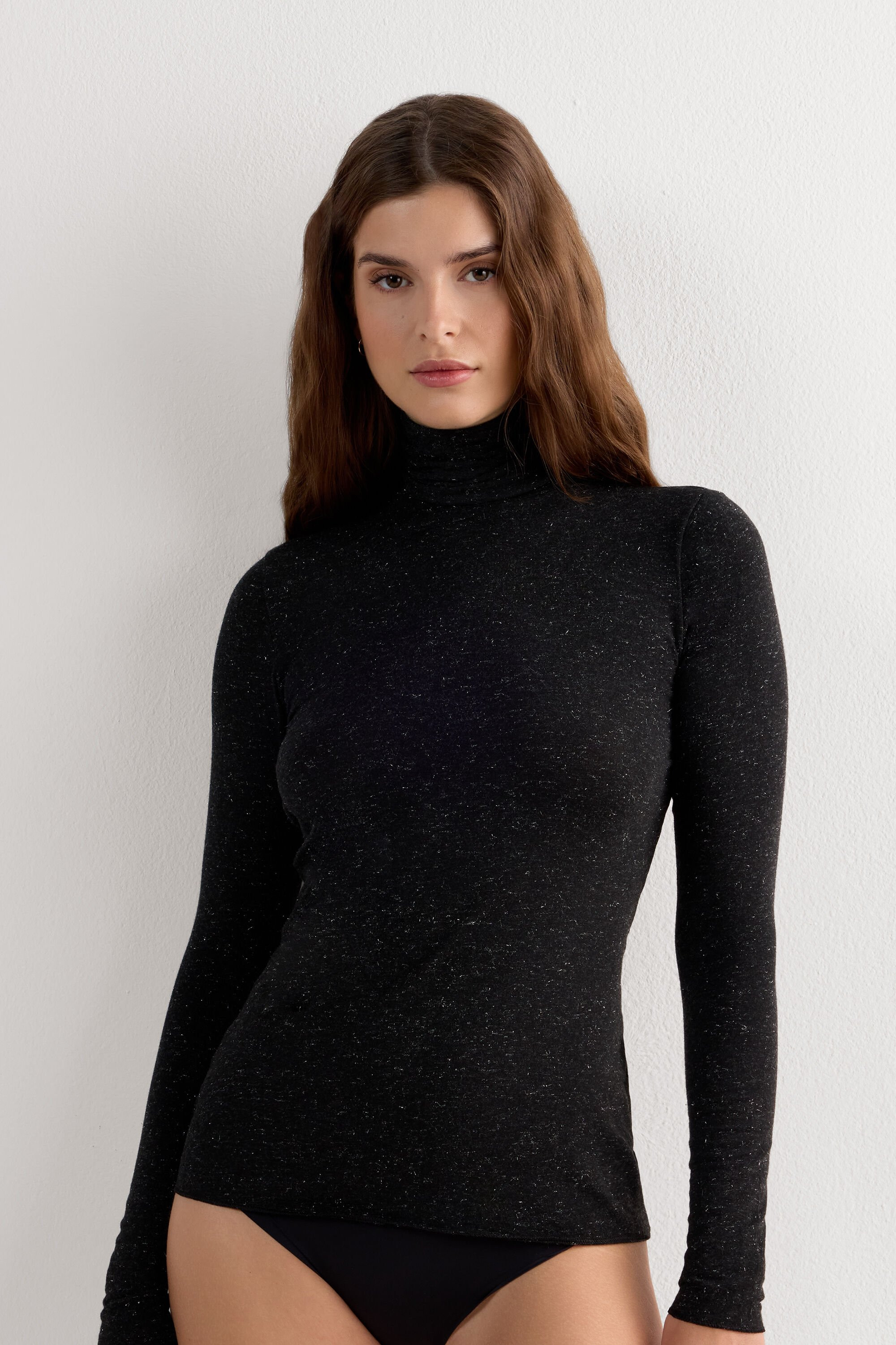 Modal Turtleneck with Cashmere Lamé | Intimissimi | Intimissimi (US)