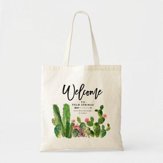 Desert Succulent Cactus Wedding Welcome Bag | Zazzle.com | Zazzle
