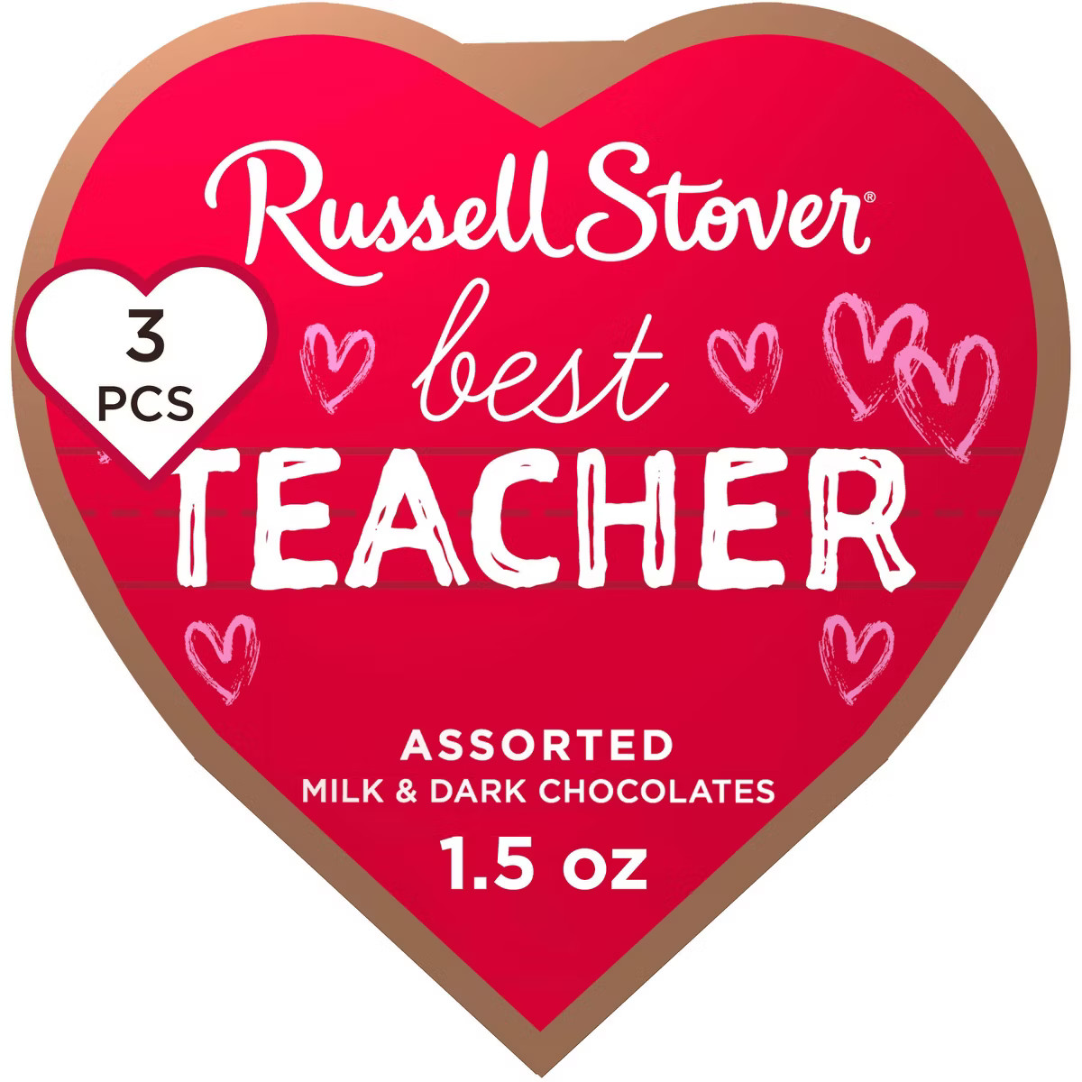 Russell Stover Valentine's Assorted Chocolates Chalkboard Heart - 1.5oz (Packaging May Vary) | Target