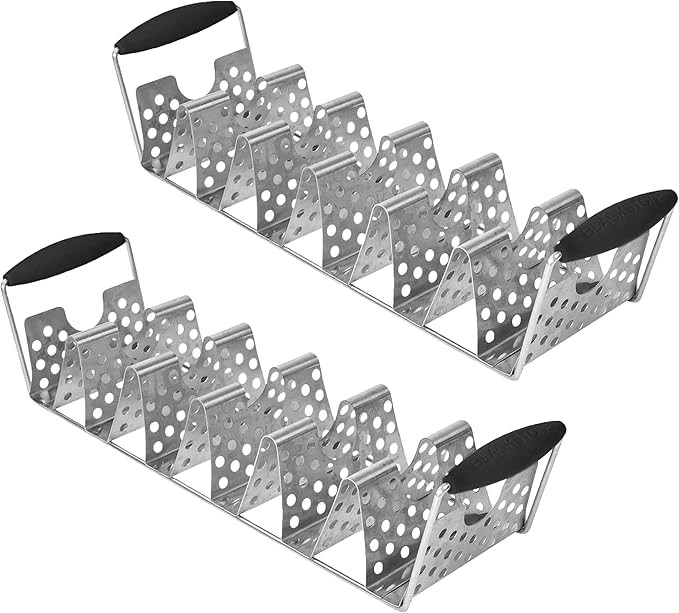Blackstone 5551 Deluxe Taco Holder Stand Pack of 2 - Stainless Steel Taco Racks With Heat Resista... | Amazon (US)