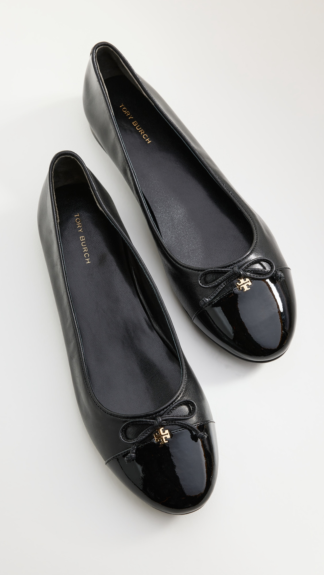 Tory Burch Cap Toe Ballet Flats Perfect Black 7 | Shopbop