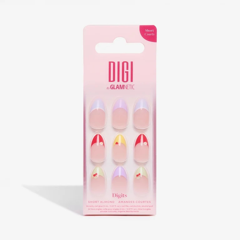 DIGI by Glamnetic Short Almond Artificial Press-on Nails, Digits, 24 Pieces | Walmart (US)