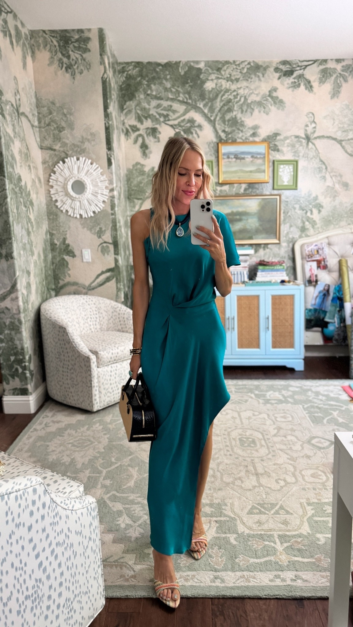 The color of the Zara dress is so gorgeous even more so in person! And I love that little high cut on the side for hot weather so it’s a little more breathable. Definitely recommend for a wedding guest option! It runs true to size and wearing extra small. ￼

#LTKootd #LTKOver40 #LTKWedding