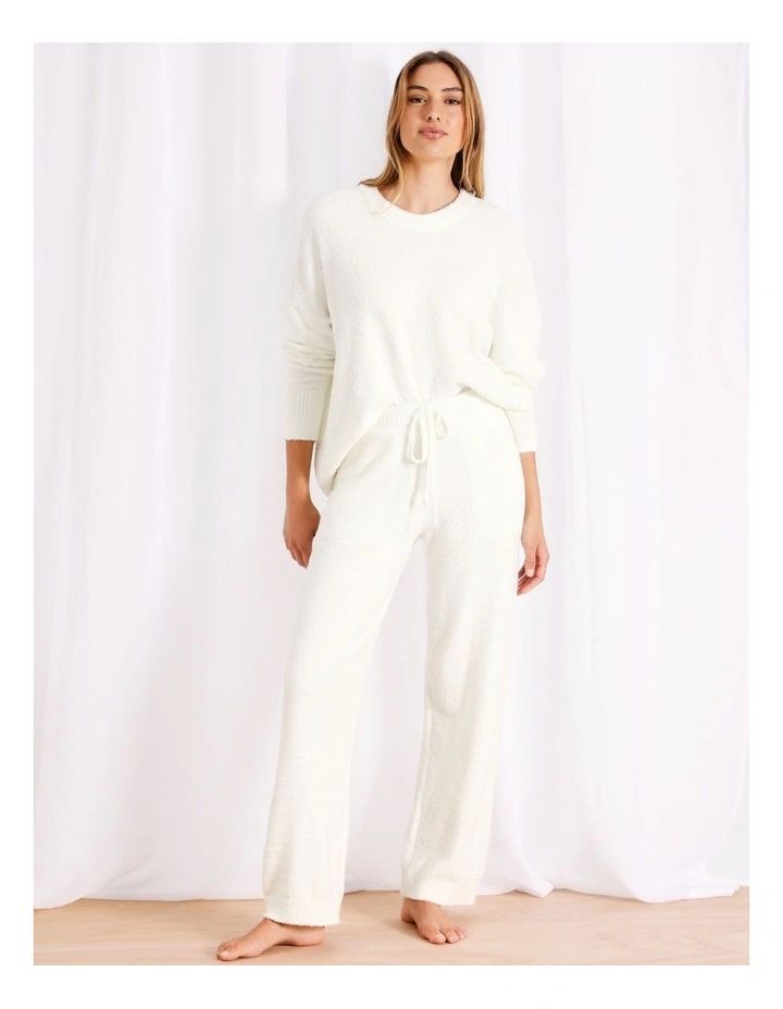 Boucle Straight Leg Pant in Ivory | Myer