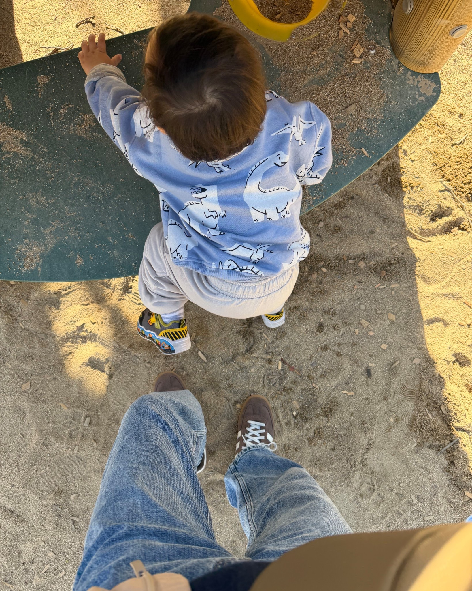 Toddler boy dinosaur sweater on sale at gap! 