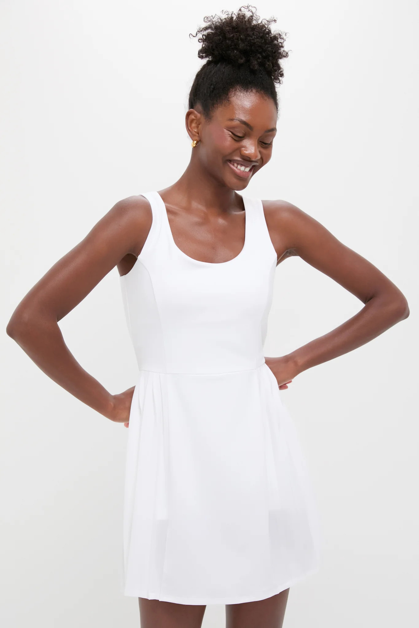 White Racerback Performance Jersey Brent Tennis Dress | Tuckernuck (US)