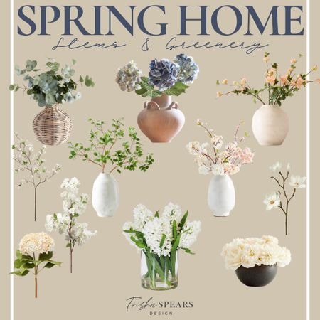 Pottery barn home / Pottery barn greenery / spring florals / spring greenery / spring stems / neutral home decor / 

#LTKhome #LTKSeasonal #LTKstyletip