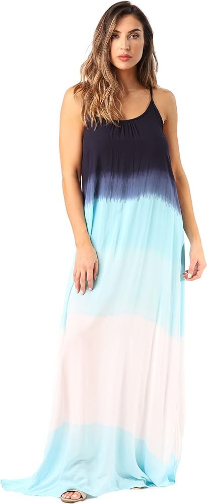 Riviera Sun Tie Dye Spaghetti Strap Maxi Dress | Amazon (US)