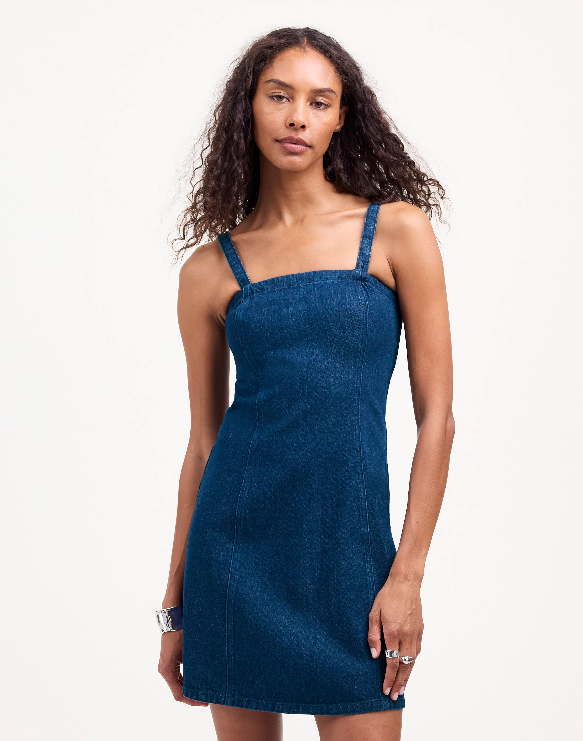 Denim Strapless Mini Dress in Maytown Wash | Madewell