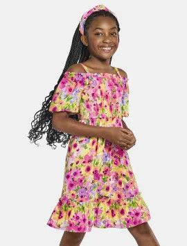 Girls Mommy And Me Floral Ruffle Dress - wintrberry | The Children's Place