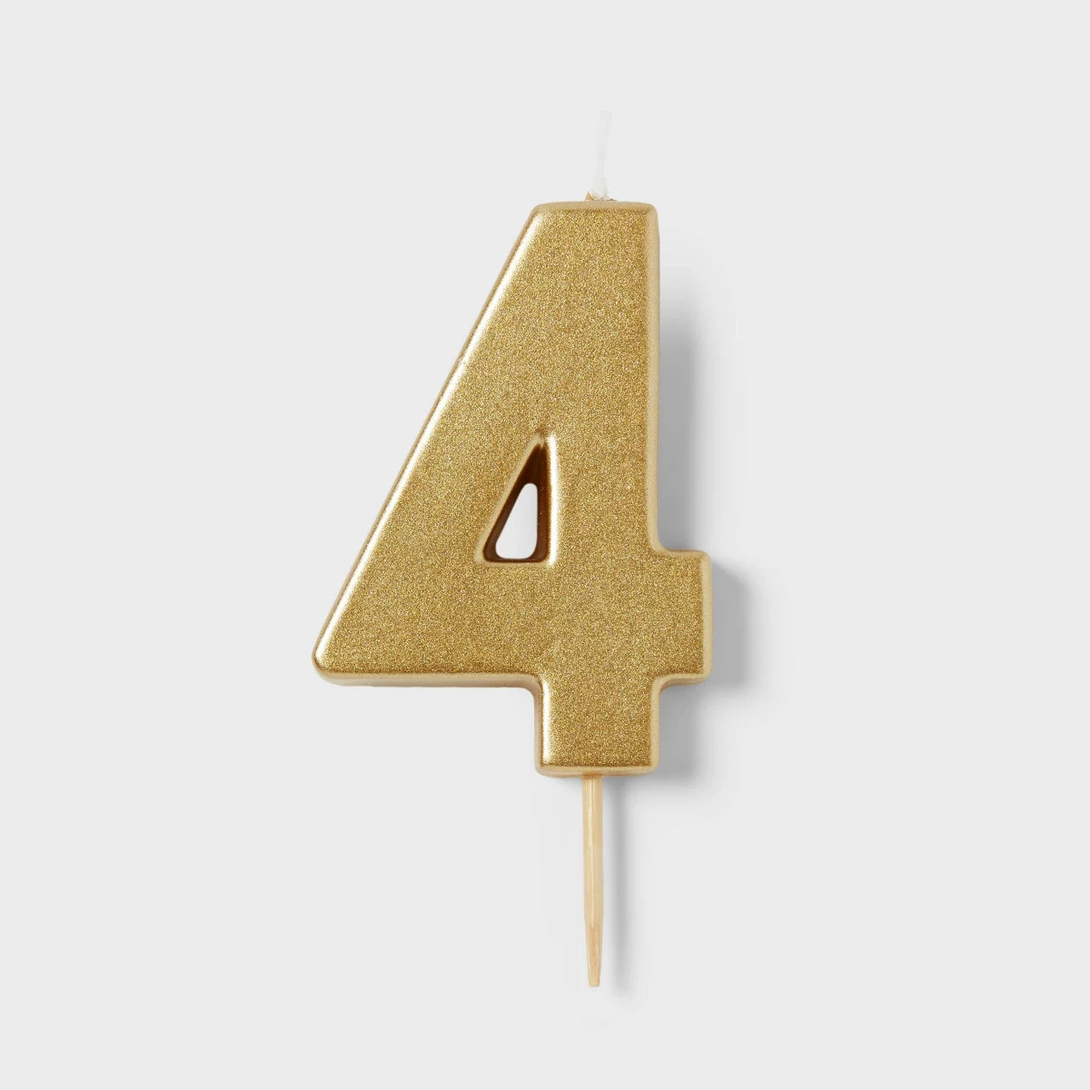 Number 4 Gold Candle - Spritz™ | Target