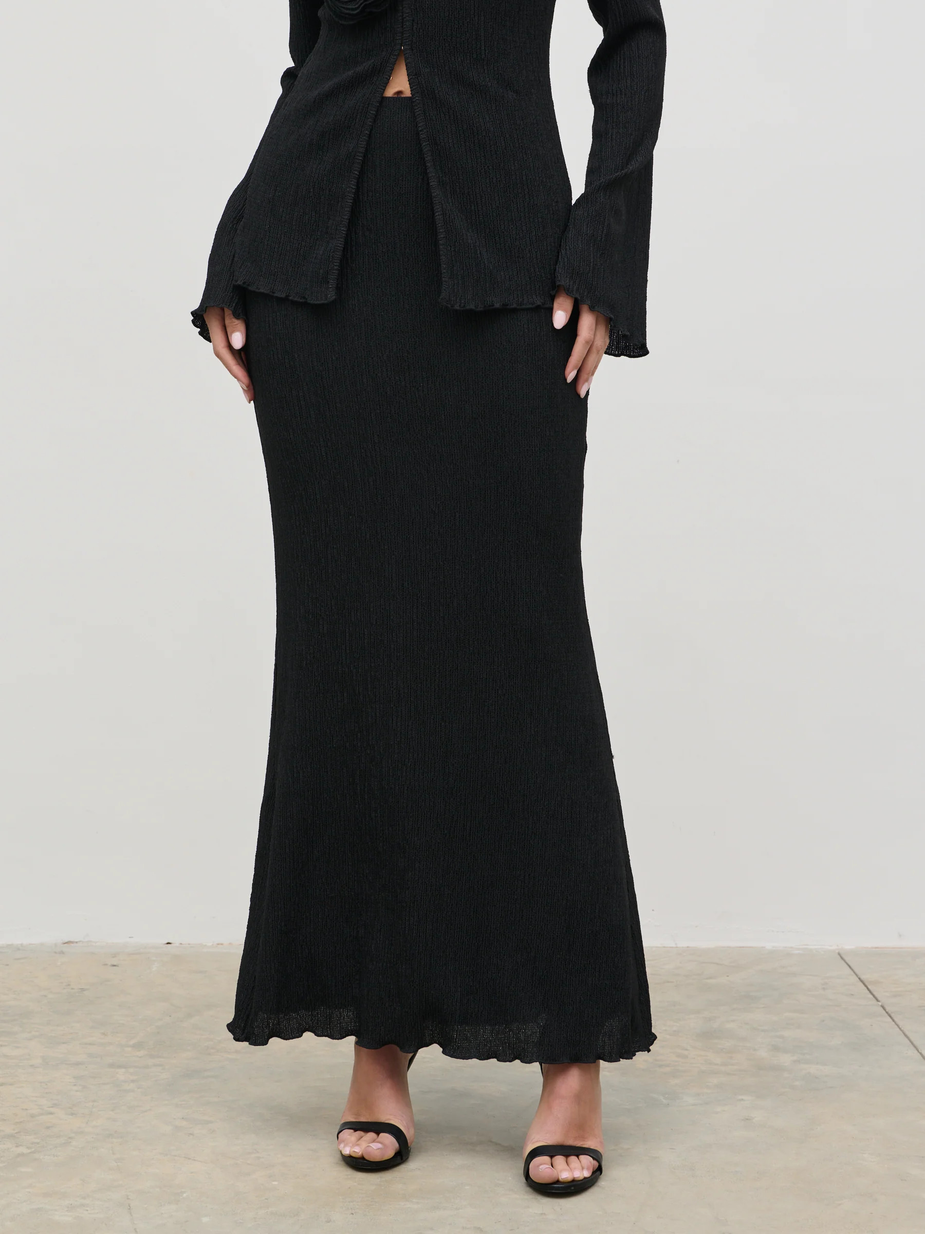 Evalina Crinkle Maxi Skirt | Pretty Lavish (UK)