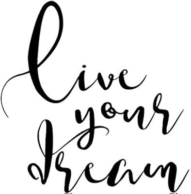 Live Your Dream Inspirational Wall Decal | Wall Sticker Quote | Large (22 x 22 inches) | Motivati... | Amazon (US)