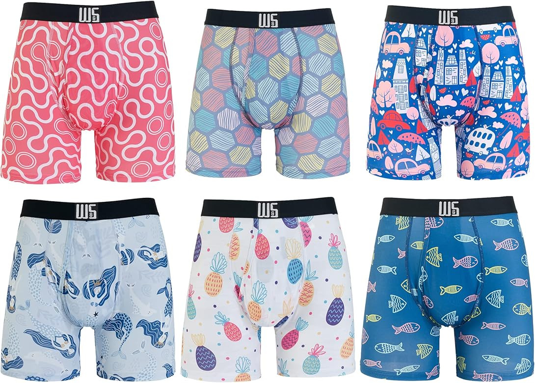 Warriors & Scholars | Mens Boxer Briefs | Boxer Briefs for Men Pack of 6 | Mens Boxer Briefs Underwe | Amazon (US)