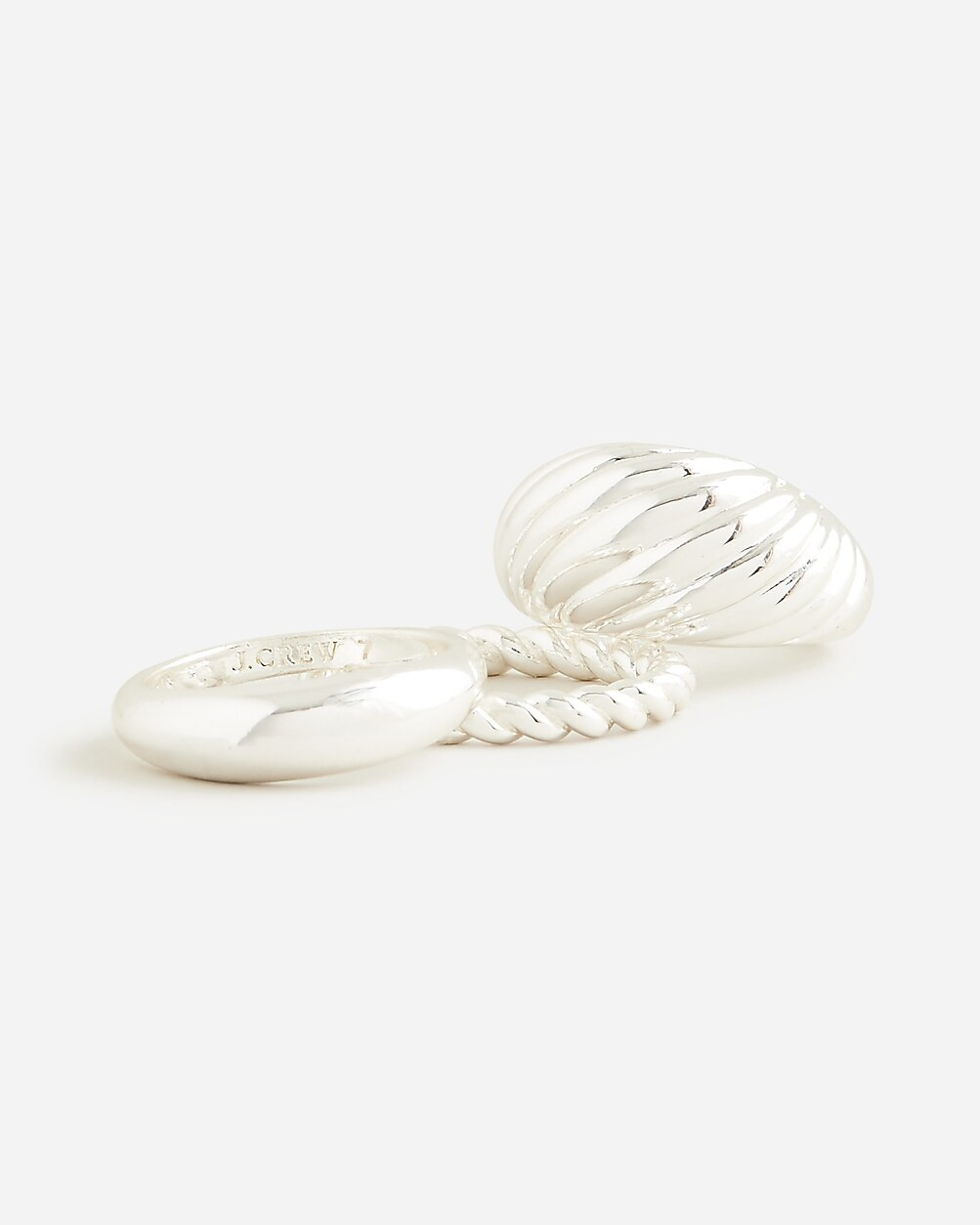 Sculptural gold rings set-of-three | J. Crew US