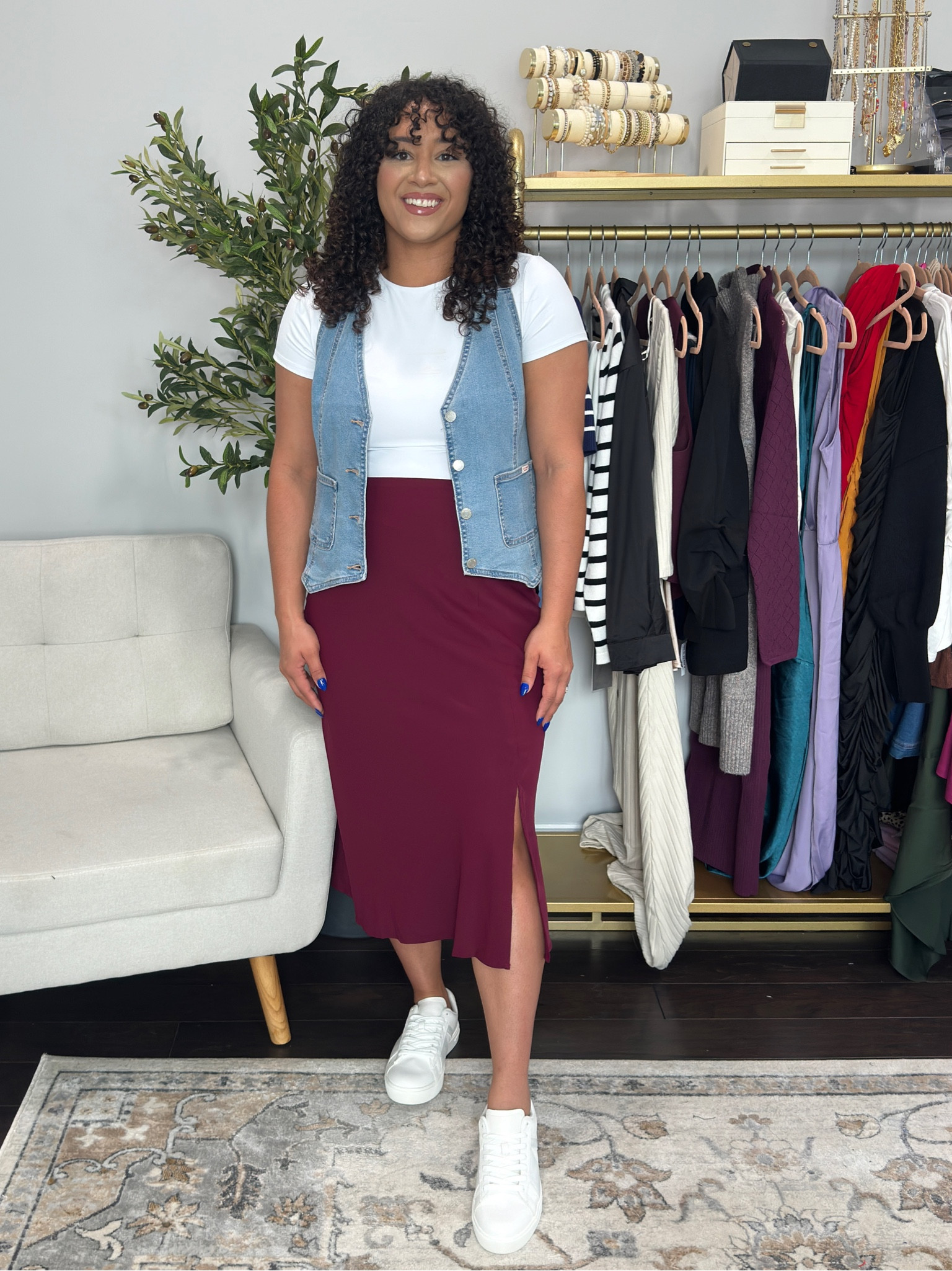 #WalmartPartner so many new fall arrivals @walmartfashion Wearing a large in all pieces could have sized down one in the vest it is a stretchy denim #walmart #walmartfashion #walmartfallfashion #walmartstyle #walmartfashionfinds