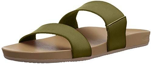 REEF Women's Sandals Cushion Bounce Vista | Vegan Leather Slides for Women with Cushion Bounce Footbed | Amazon (US)