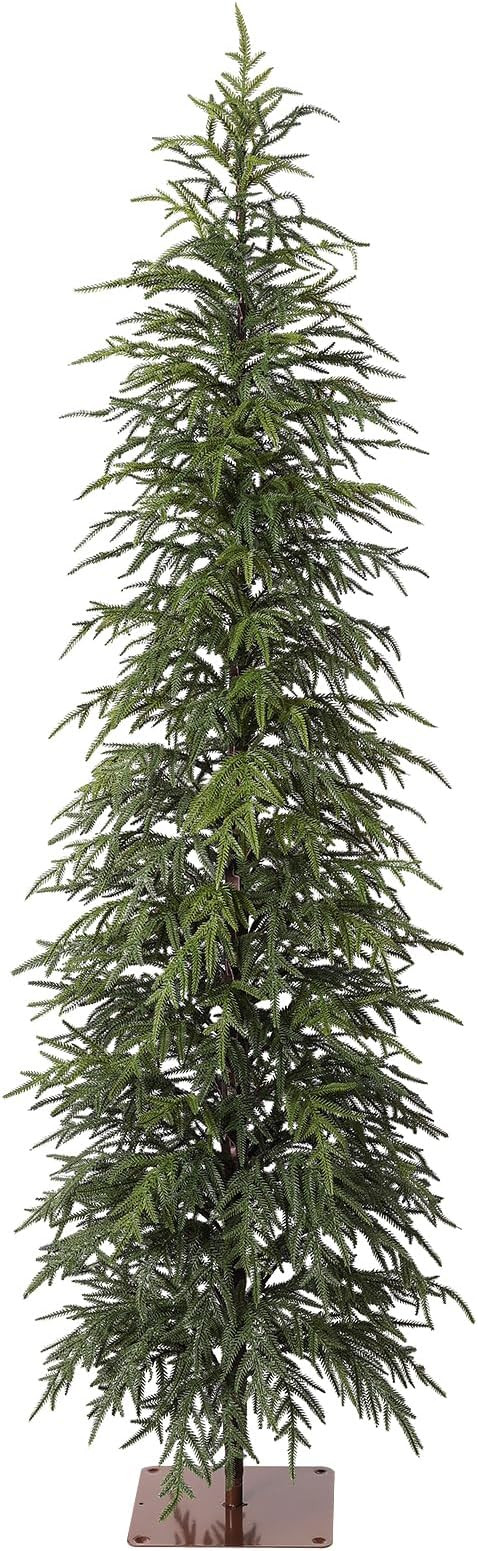 Artificial Pencil Christmas Tree 6FT - Slim Green Fake Xmas Tree with Sturdy Stand,Lifelike Leave... | Amazon (US)