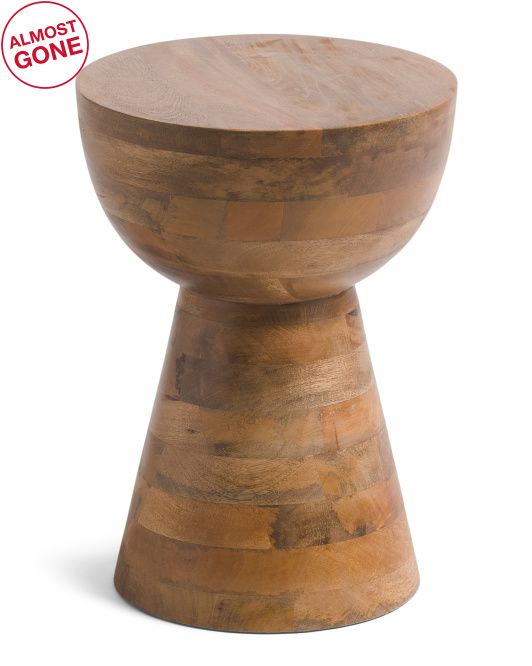 Polished Mango Wood Pedestal Table | TJ Maxx