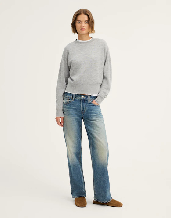 The Casey Crewneck Sweater in Merino-Silk Blend | Madewell