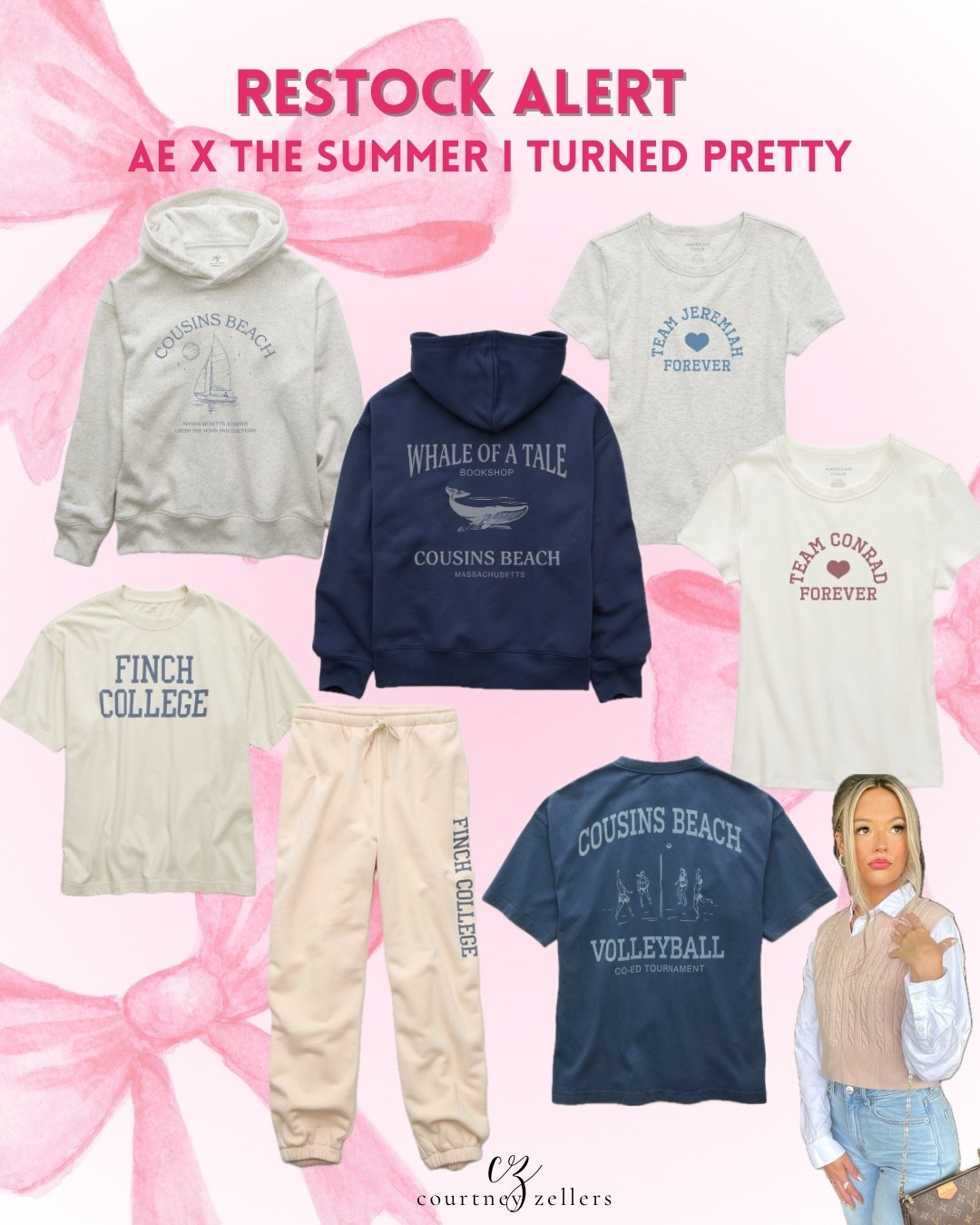 RESTOCK ALERT! 
AE x the summer I turned pretty merch is BAAAACCCKK. If you’ve been eyeing or waiting for it now’s the time— it will sell out FAST. Even more restocking 8/20! 

Go go go!!!

#LTKSeasonal #LTKFindsUnder50 #LTKU