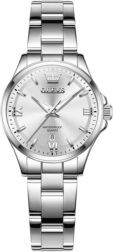 OLEVS Womens Watch Elegant Dress Diamond Analog Quartz Watch Two Tone Stainless Steel Waterproof ... | Amazon (US)