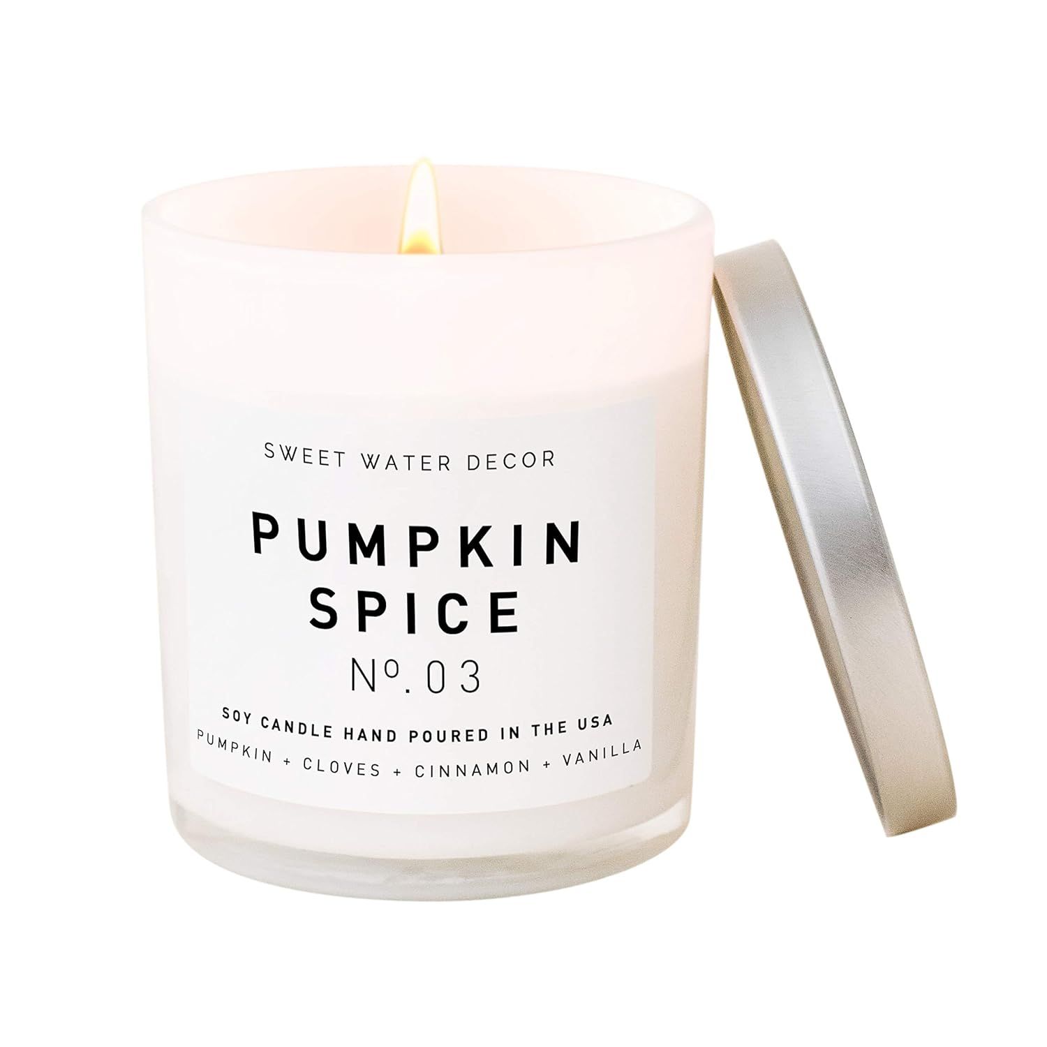 Sweet Water Decor Pumpkin Spice Candle | Autumn, Vanilla, and Buttercream, Fall Scented Soy Wax C... | Amazon (US)