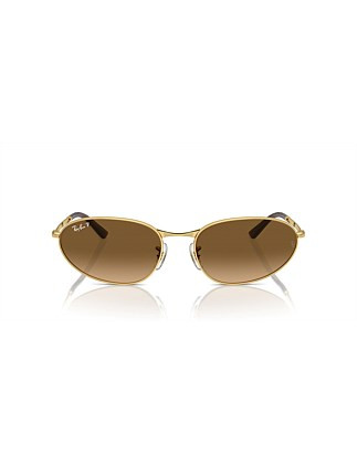 Irregular GOLD BROWN GRADIENT POLAR Unisex Sunglasses | David Jones (Australia & New Zealand)