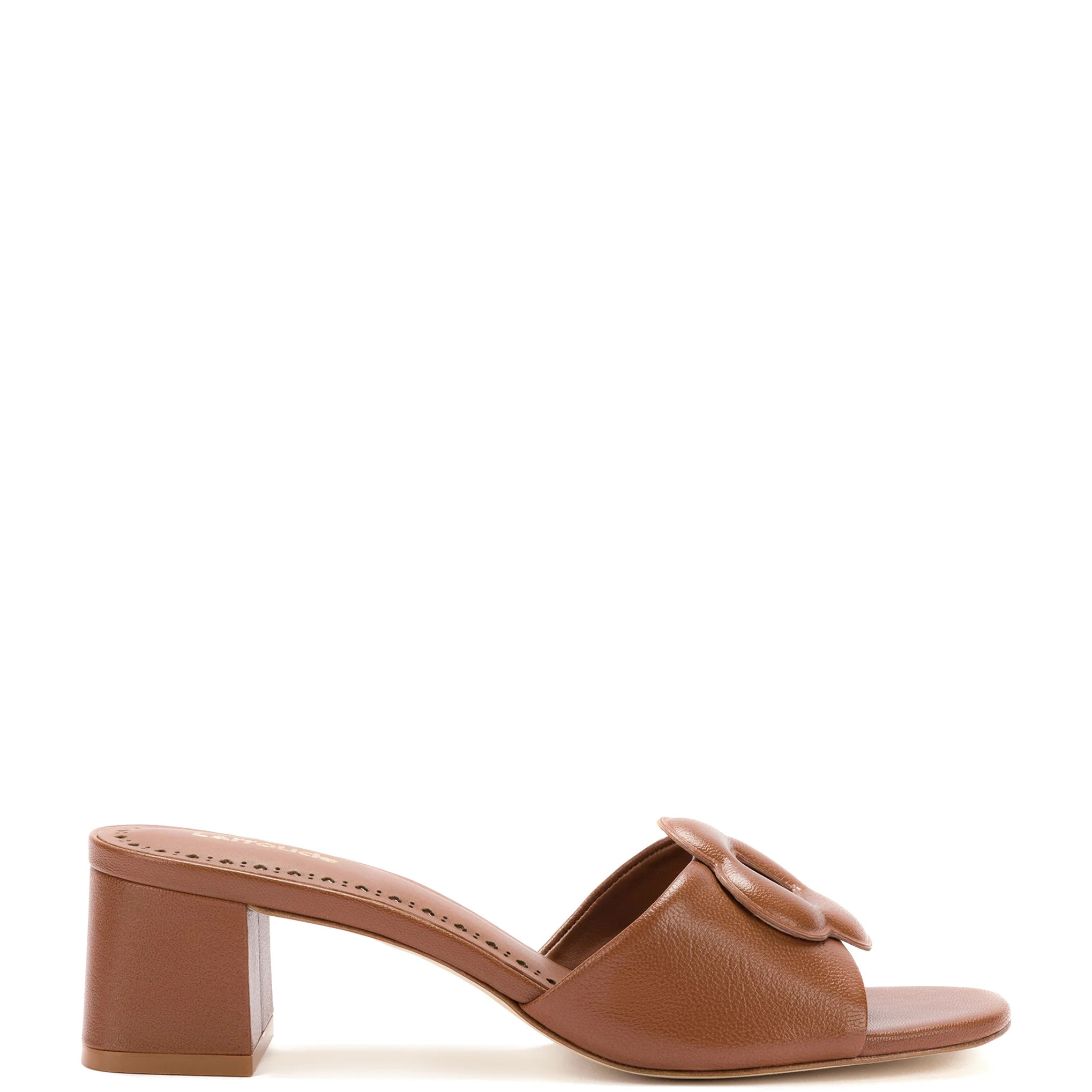 Flora Mule In Caramel Leather | Larroude