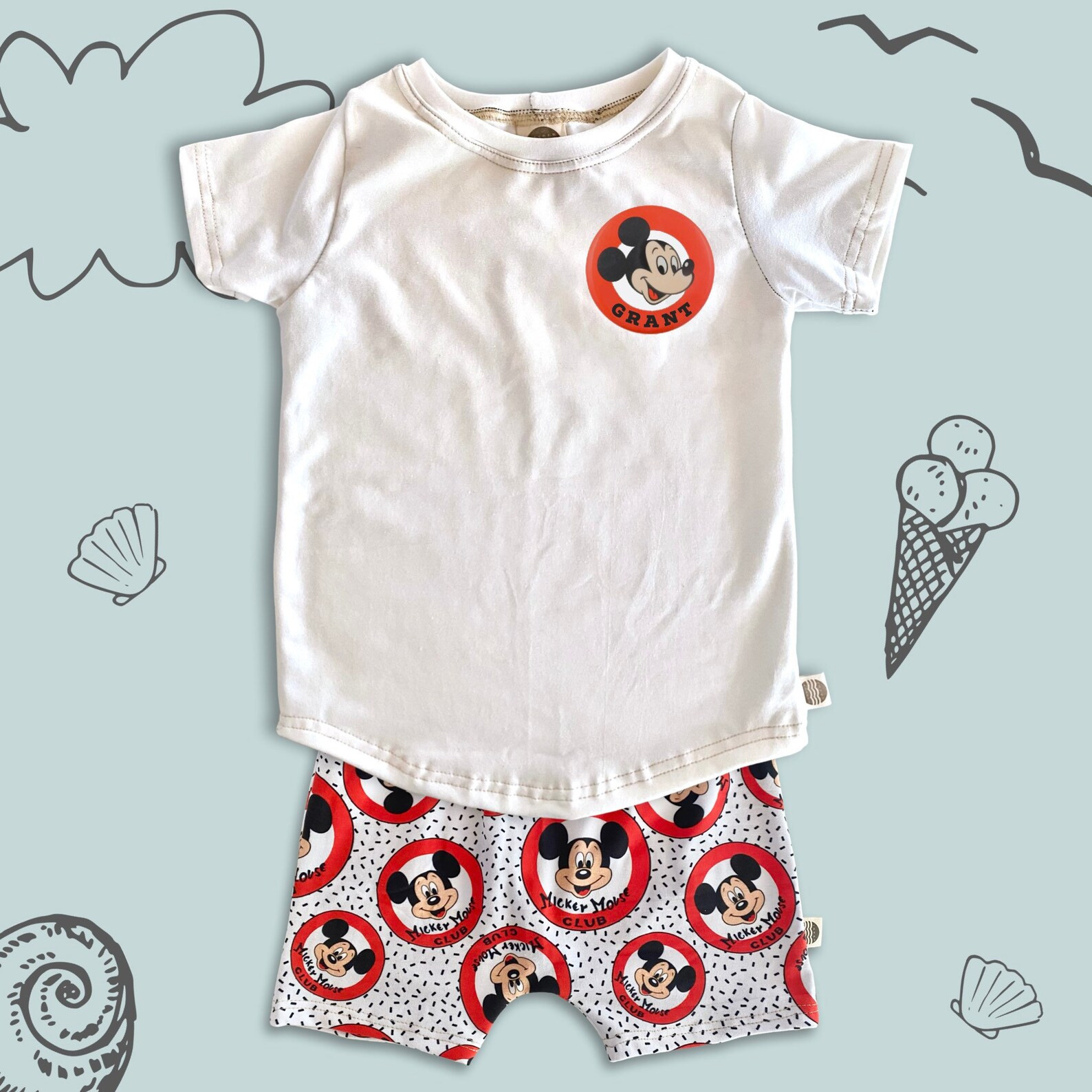 Custom Mickey Mouse Club Name Tee  Disney Set Disney - Etsy | Etsy (US)