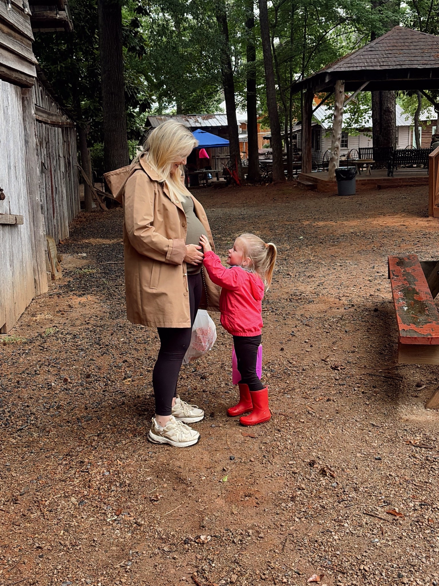 Rainy farmers market fit with my girl💖 Pregnancy outfits Toddler Girl 
Rain boots 

#LTKmomlife #LTKBump #LTKKids