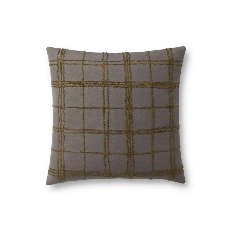 Jean Stoffer x Loloi Edward Charcoal / Olive Pillow | Wayfair North America