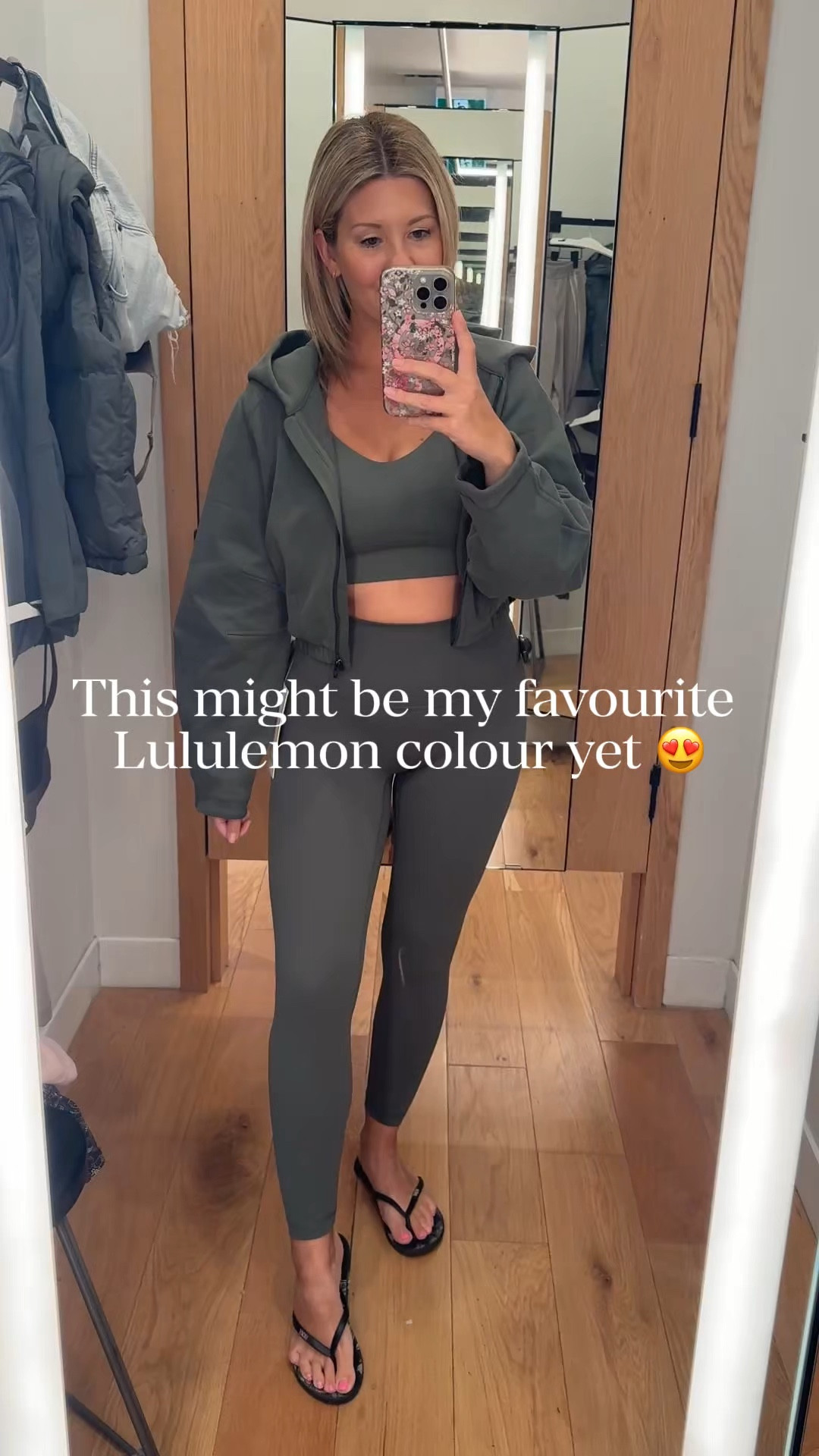 The perfect Fall green 🤌🏻😍

Wearing size 6 in the sports bra (normally a 4-6 in their bras/tops)

Wearing size 4 in the 25 inch leggings TTS (I’m 5’3)

Wearing size small in the hoodie TTS.

Fall outfit, fall jacket, leggings, activewear outfit, casual outfit, everyday outfit, workout outfit, gym outfit, workout clothes, yoga pants, fitness, cute outfit, monochrome outfit#LTKfall

#LTKcanada #LTKwinter