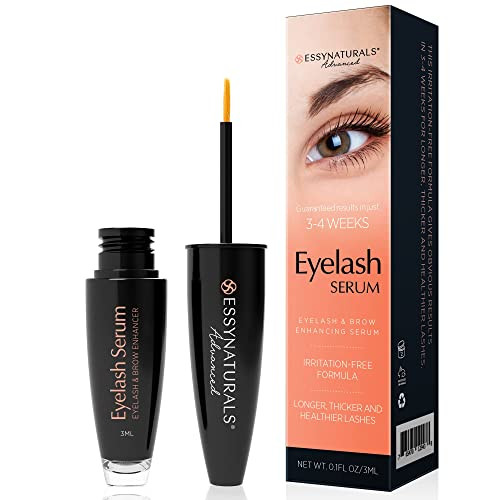 EssyNaturals Eyelash and Brow Growth Serum Irritation Free Formula, 3 Months Supply (3ml) | Amazon (US)