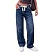 Sidefeel Women's High Waisted Straight Leg Jeans Drawstring Denim Pants | Amazon (US)