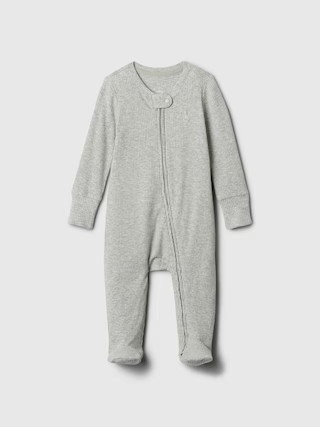 Baby First Favorites TinyRib Footed One-Piece | Gap (US)